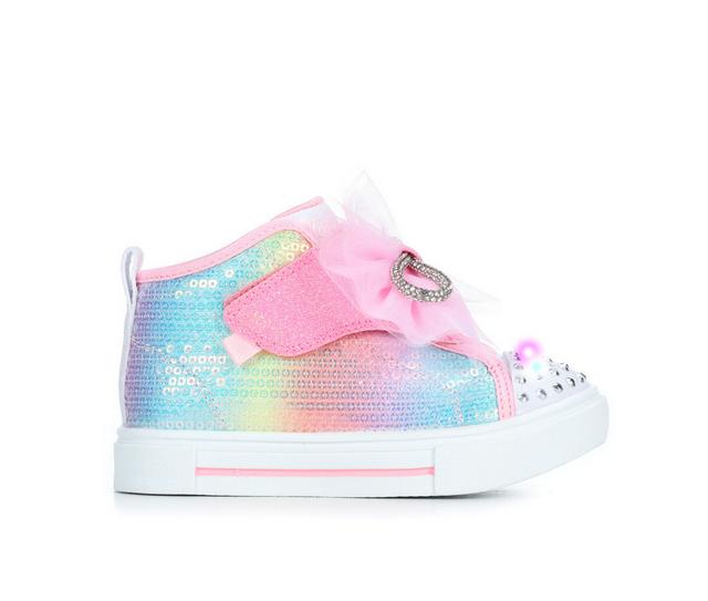 Girls' Skechers Toddler Twinkle Sparks Ombre Bow Sneakers in Light Pink color