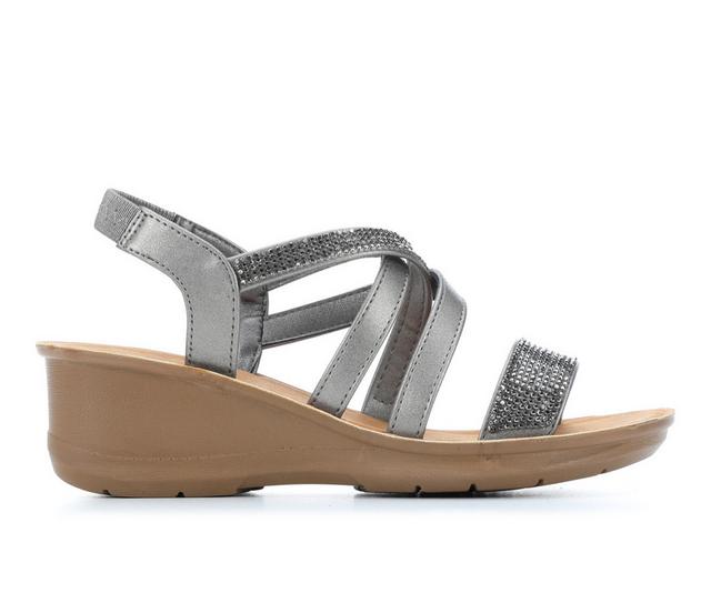 Women's Daisy Fuentes Dover Wedges in Pewter color