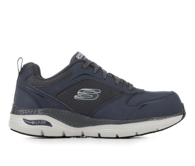 Skechers Work 200134 Arch Fit Angis Comp Toe Work Shoes in Navy/Grey color