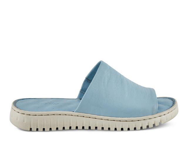 Women's SPRING STEP Nappa Slides in Blue color