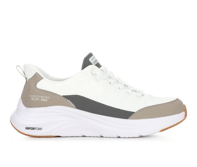 Men's Skechers 232619 Cozy Fit Slip-Ins Walking Shoes in White/Taupe color