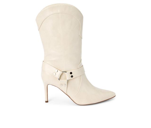 Women's Coconuts by Matisse Avaline Stiletto Boots in Ivory color