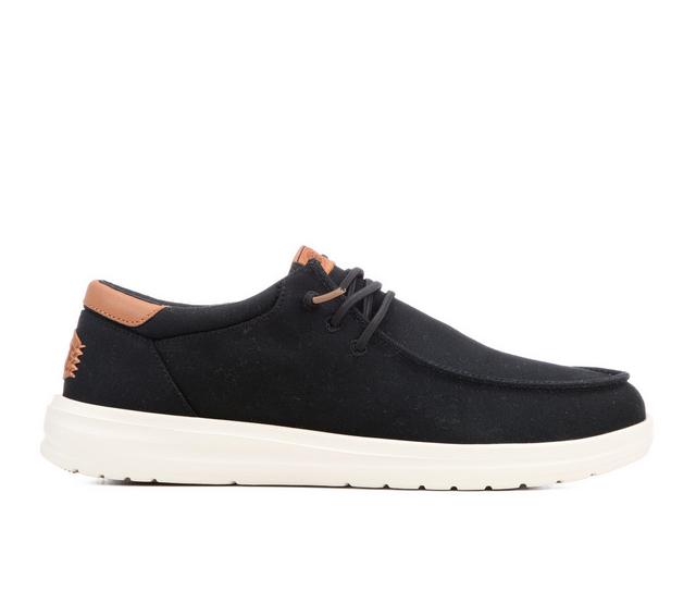 Men's HEYDUDE Paul Canvas Casual Shoes in Black color