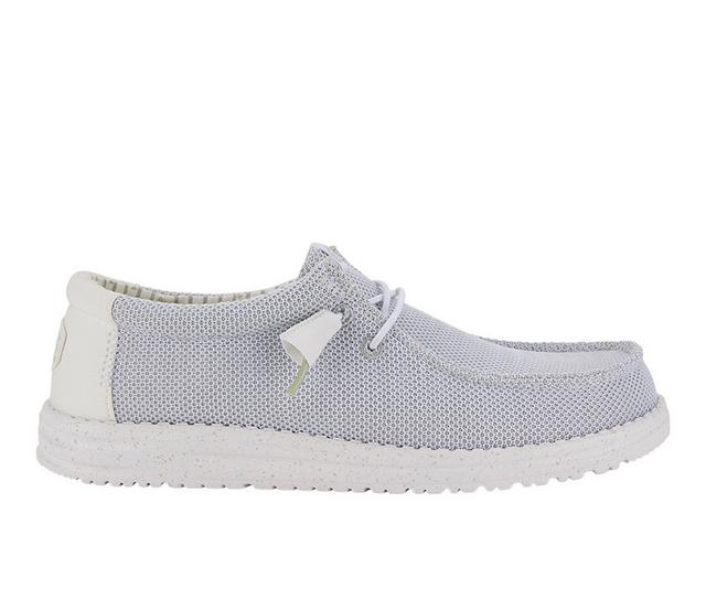 Men's HEYDUDE Wally Stretch Sox Casual Shoes in White color