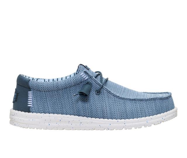 Men's HEYDUDE Wally Stretch Sox Casual Shoes in Slate/Multi color