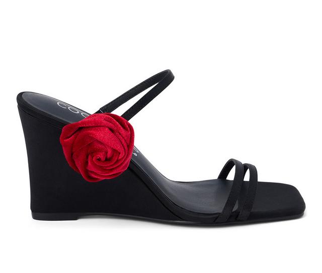 Women's Coconuts by Matisse Rosa Wedges in Black color