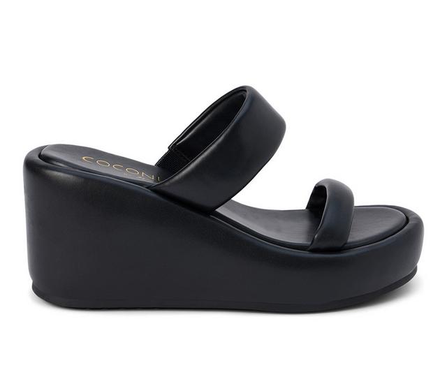 Women's Coconuts by Matisse Unique Wedge Sandals in Black color