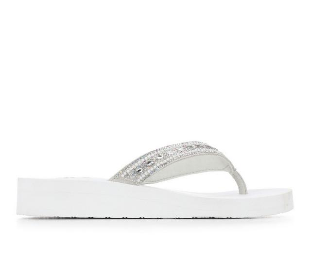 Women's Yellow Box Jessie Flip-Flops in White color