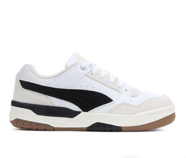 Men's Puma Rebound Retro SD Sneakers in Wht/Blk/Gum color