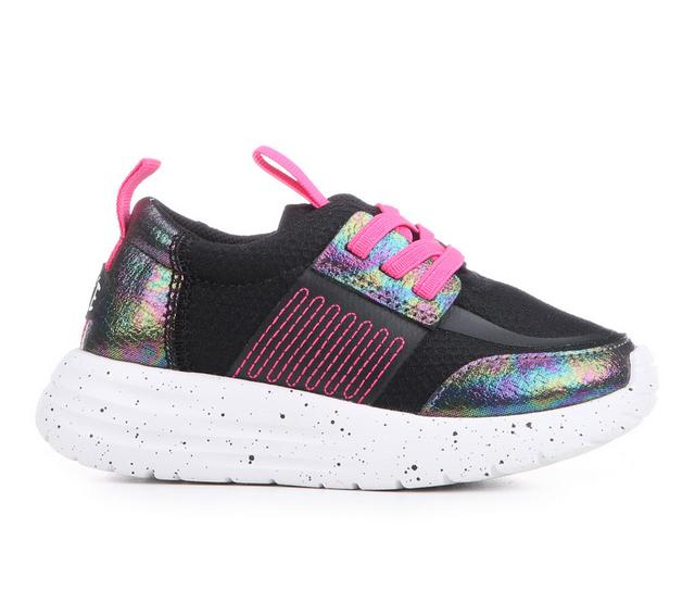 Girls' HEYDUDE Infant & Toddler Sirocco Play Sneakers in Black/Pink color