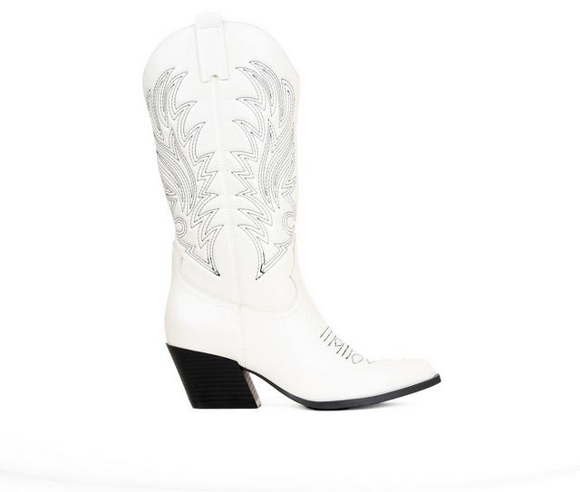 Women's Indigo Road Westey Western Boots in White color