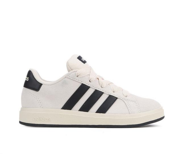 Kids' Adidas Little Kid & Big Kid Grand Court 00s Sneakers in Wond Wht/Blk/Wh color