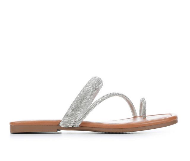 Women's Soda Audrey-S Sandals in Silver Rhinesto color