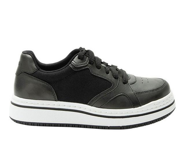 Women's ALEGRIA Alyster Lace Up Sneakers in Off black color
