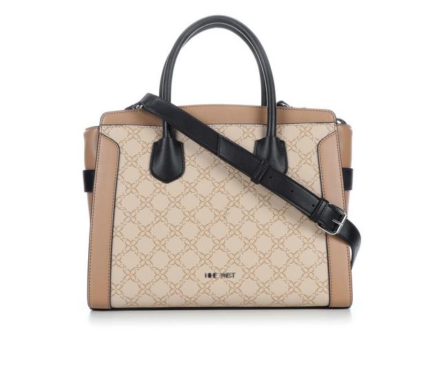 Nine West Nine West Margery Large Satchel Handbag in Khaki Logo Mult color