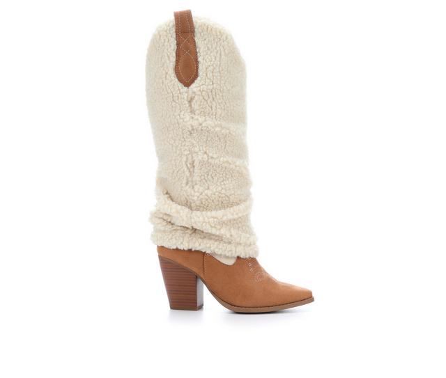 Women's Soda Rely-S Western Boots in Lt Coffee/Fleec color