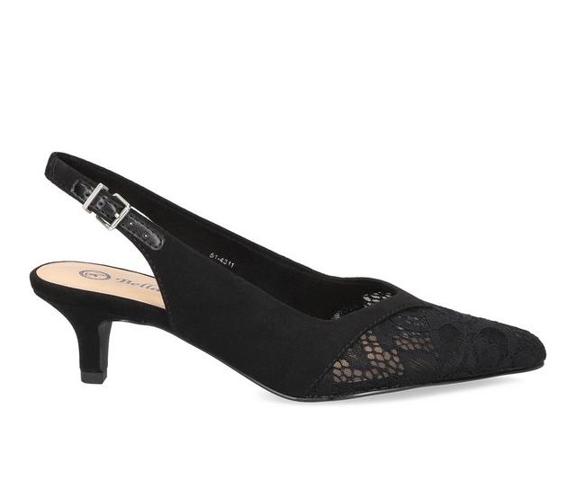 Women's Bella Vita Marquette Pumps in Black Suede color