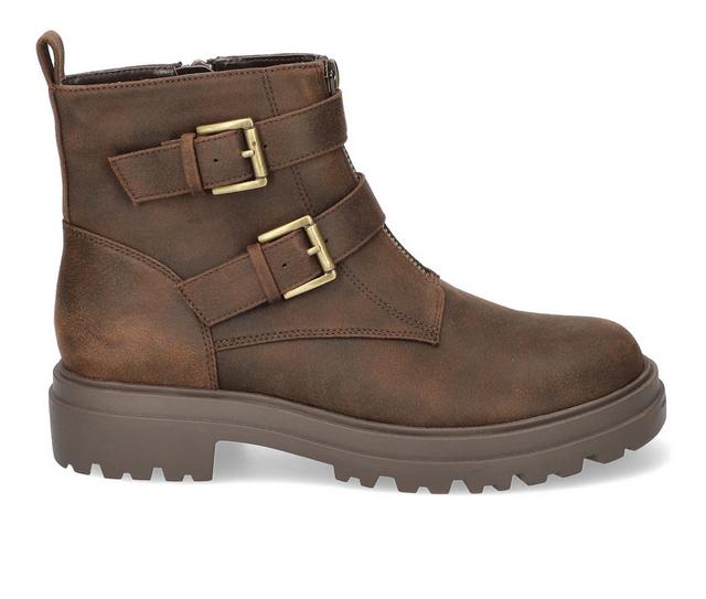 Women's Bella Vita Arcadia Booties in BROWN color