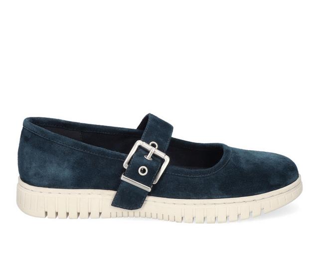 Women's Bella Vita Astro Mary Jane Shoes in Navy Suede color