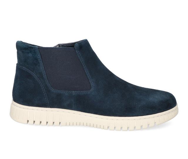 Women's Bella Vita Kingly Booties in Navy Suede color