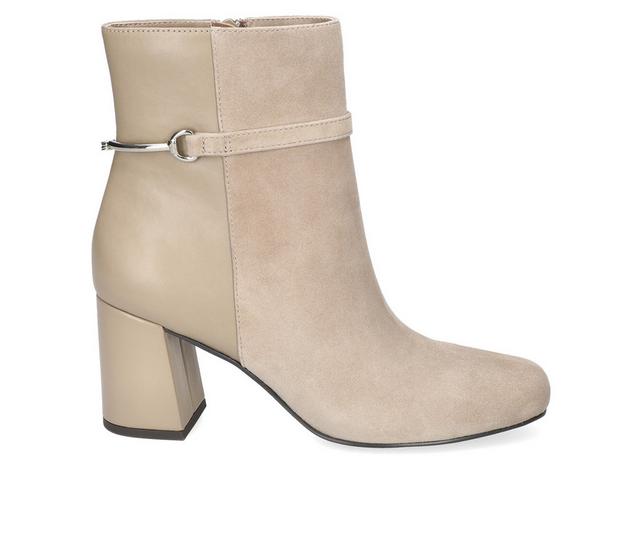 Women's Bella Vita Quincy Booties in Almond Suede color