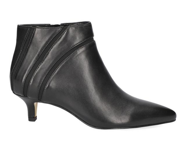 Women's Bella Vita Faraday Booties in Black Leather color