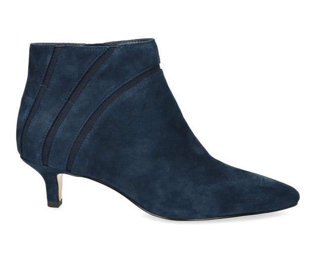 Women's Bella Vita Faraday Booties in Navy Suede color