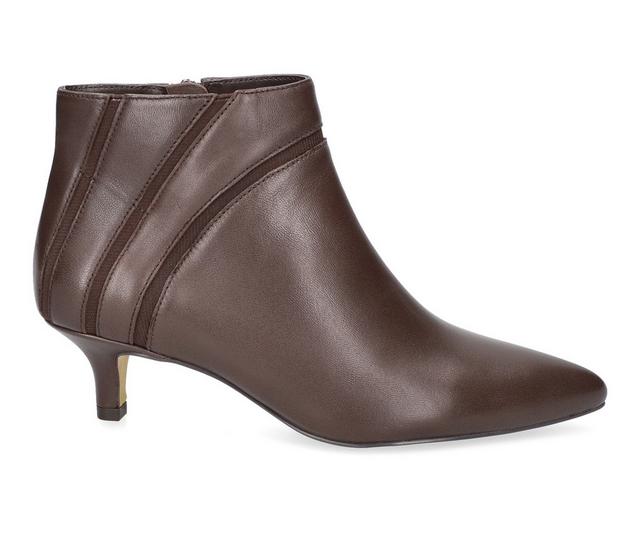 Women's Bella Vita Faraday Booties in Brown Leather color