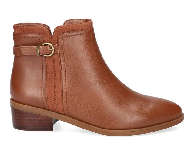 Women's Bella Vita Beatrice Booties in Camel Leather color