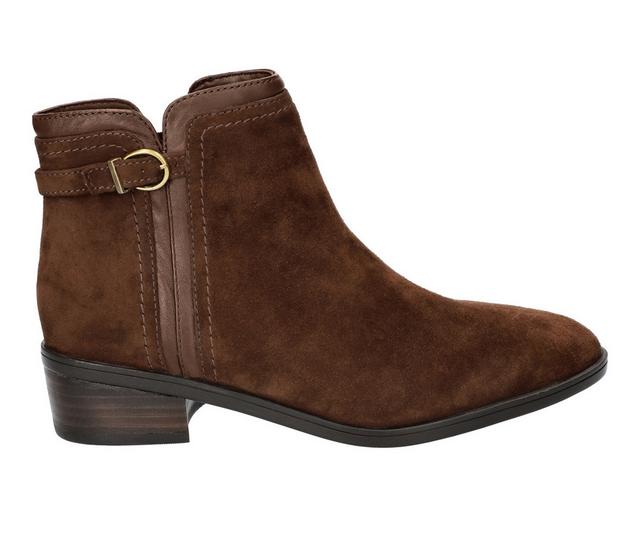 Women's Bella Vita Beatrice Booties in Chocolate Suede color