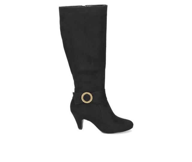 Women's Bella Vita Rima Knee High Boots in Black Suede color