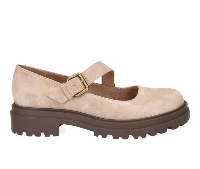 Women's Bella Vita Britt Mary Jane Shoes in Almond Suede color