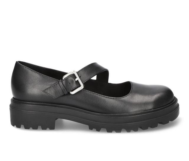 Women's Bella Vita Britt Mary Jane Shoes in Black Leather color