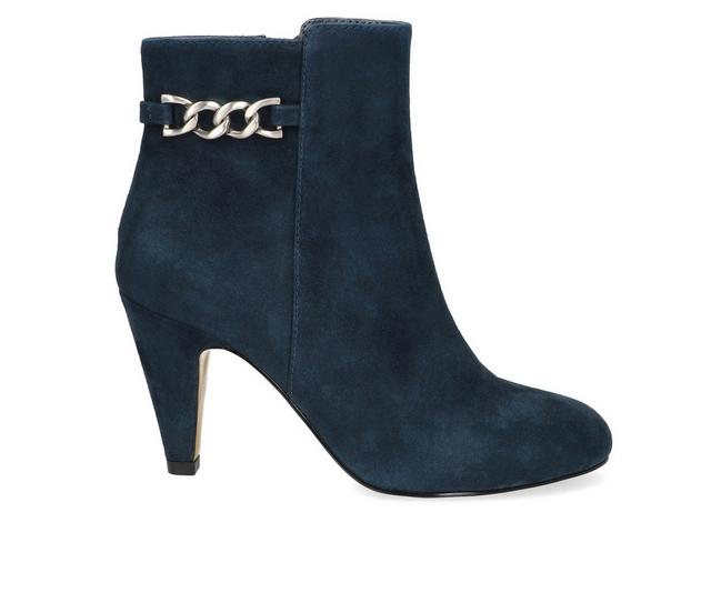 Women's Bella Vita Agnes Dress Booties in Navy Suede color