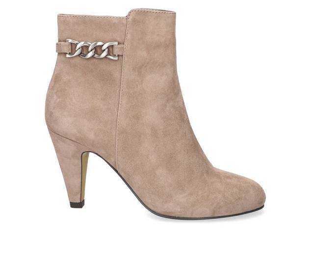 Women's Bella Vita Agnes Dress Booties in Taupe Suede color