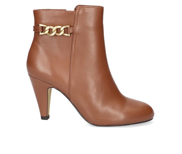 Women's Bella Vita Agnes Dress Booties in Tan Leather color