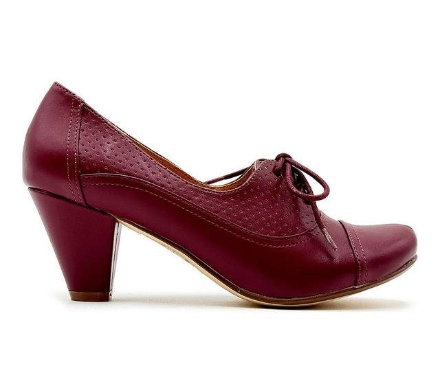 Women's Chelsea Crew Matyal Oxford Pumps in Burgundy color