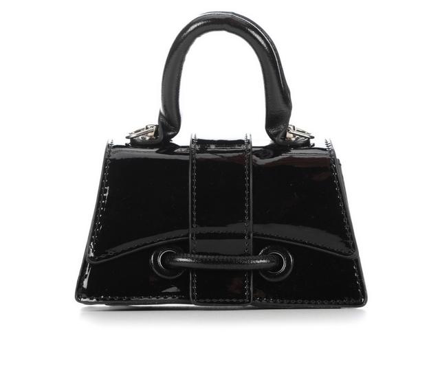 Olivia Miller Metallic Top Handle Handbag in Black color