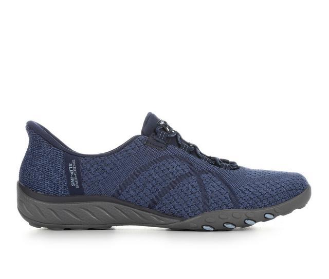 Women's Skechers Breathe Easy 100762 Slip-Ins Shoes in Navy color