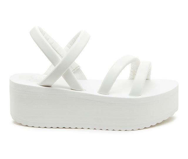 Women's Rocket Dog Haven Platform Wedge Sandals in White color