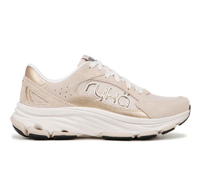 Women's Ryka Devotion X Max Classic Walking Sneaker Walking Shoes in Tapioca Beige color
