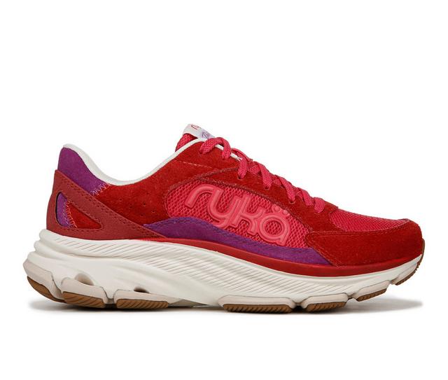 Women's Ryka Devotion X Max Classic Walking Sneaker Walking Shoes in Salsa red color