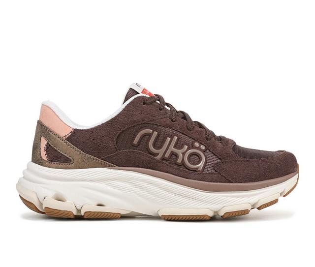 Women's Ryka Devotion X Max Classic Walking Sneaker Walking Shoes in Chic Brown color