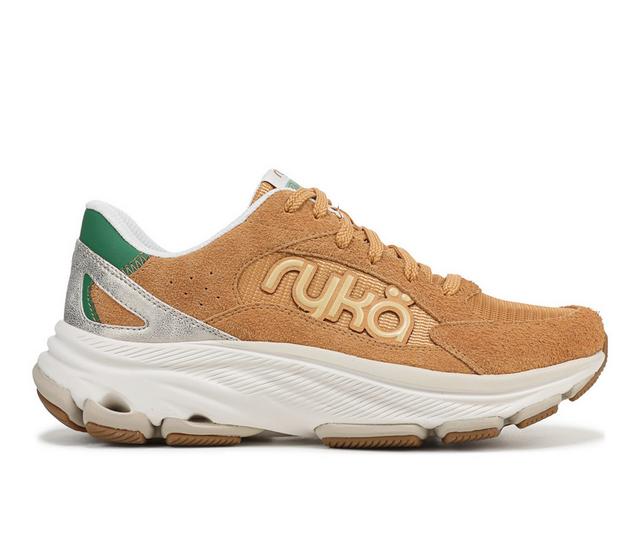 Women's Ryka Devotion X Max Classic Walking Sneaker Walking Shoes in Yellow Oak color