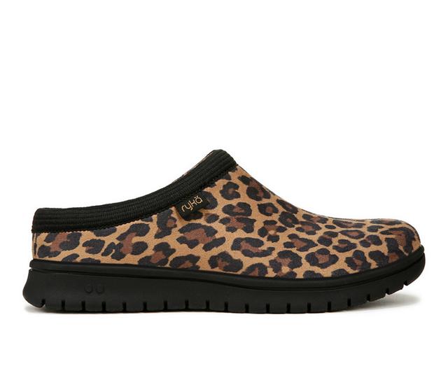 Women's Ryka Stellar Clogs in Cheetah color