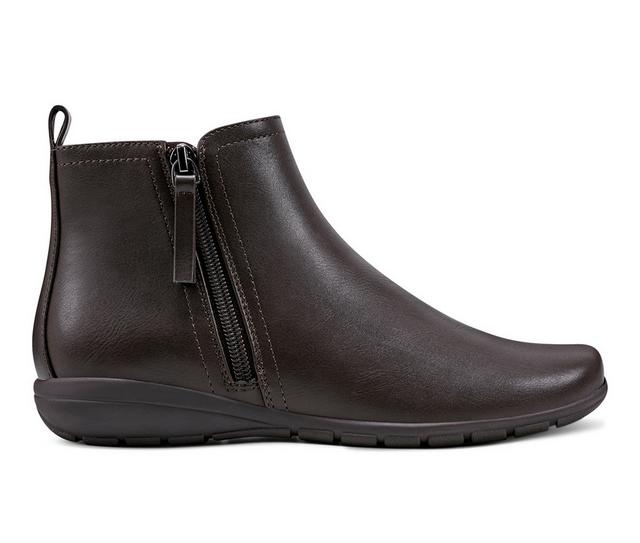 Women's Easy Spirit Aaliya Booties in Dark Brown color