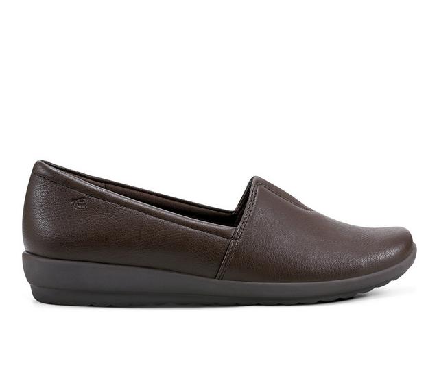 Women's Easy Spirit Arlie Loafers in Dark Brown color