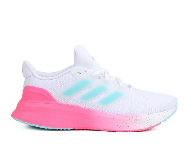 Girls' Adidas Big Kid Ultrarun 5 Running Shoes in Pink/Wht/Turq color
