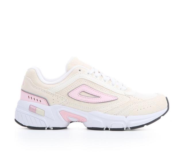 Girls' Fila Big Kid Perano Plus Running Shoes in Beige/White/Pnk color