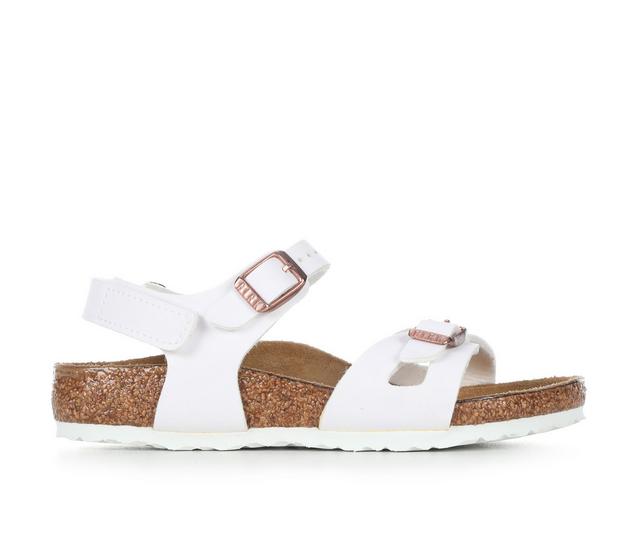 Girls' Birkenstock Little Kid Rio H&L Footbed Sandals in White color